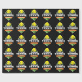 Gepersonaliseerde Tennisser NAAM Varsity Toernooi Cadeaupapier (Vlak)