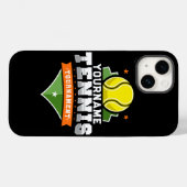 Gepersonaliseerde Tennisser NAAM Varsity Toernooi Case-Mate iPhone Case (Achterkant (horizontaal))