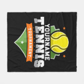 Gepersonaliseerde Tennisser NAAM Varsity Toernooi Fleece Deken (Voorkant (Horizontaal))