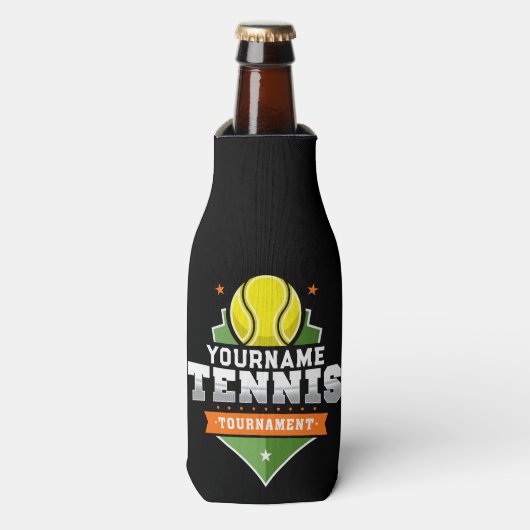 Gepersonaliseerde Tennisser NAAM Varsity Toernooi Flesjeskoeler (Fles Voorkant)