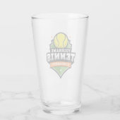 Gepersonaliseerde Tennisser NAAM Varsity Toernooi Glas (Achterkant)