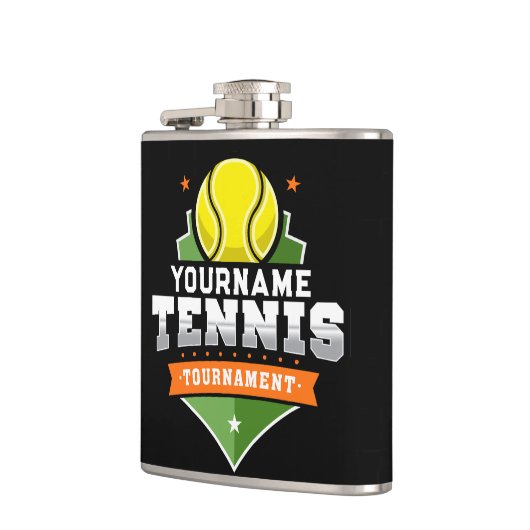 Gepersonaliseerde Tennisser NAAM Varsity Toernooi Heupfles (Links)