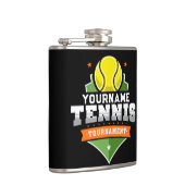 Gepersonaliseerde Tennisser NAAM Varsity Toernooi Heupfles (Rechts)