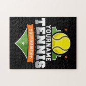 Gepersonaliseerde Tennisser NAAM Varsity Toernooi Legpuzzel (Horizontaal)