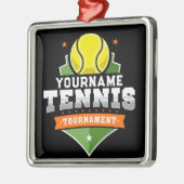 Gepersonaliseerde Tennisser NAAM Varsity Toernooi Metalen Ornament (Links)