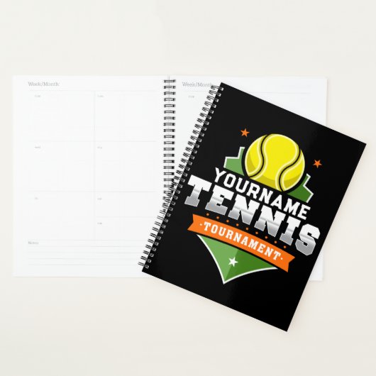 Gepersonaliseerde Tennisser NAAM Varsity Toernooi Planner (Display)