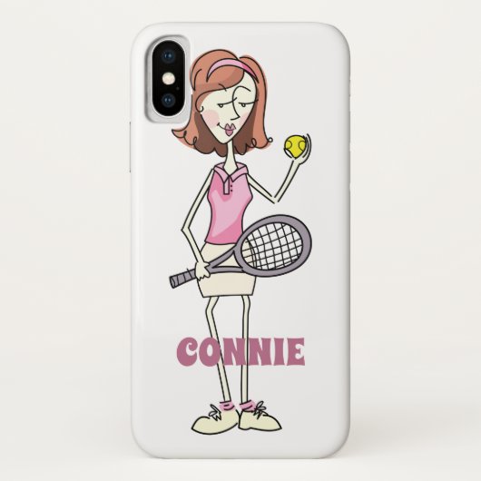 Gepersonaliseerde tennisspeler Case-Mate iPhone case (Achterkant)