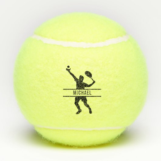 Gepersonaliseerde Tennisspeler met als aangepaste  Tennisballen (Achterkant)