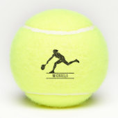 Gepersonaliseerde Tennisspeler met als aangepaste  Tennisballen (Achterkant)