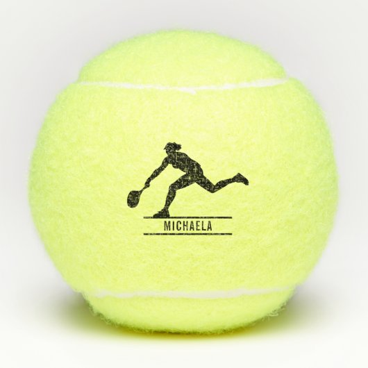 Gepersonaliseerde Tennisspeler met als aangepaste  Tennisballen (Voorkant)