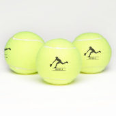 Gepersonaliseerde Tennisspeler met als aangepaste  Tennisballen (Multi)