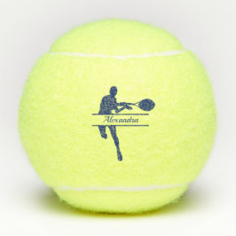 Gepersonaliseerde Tennisspeler met als aangepaste  Tennisballen