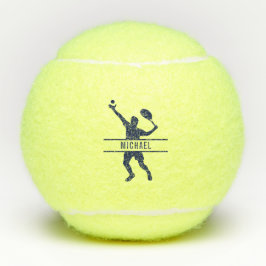 Gepersonaliseerde Tennisspeler met als aangepaste  Tennisballen