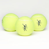 Gepersonaliseerde Tennisspeler met als aangepaste Tennisballen (Multi)