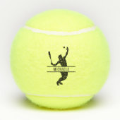 Gepersonaliseerde Tennisspeler met als aangepaste  Tennisballen (Achterkant)