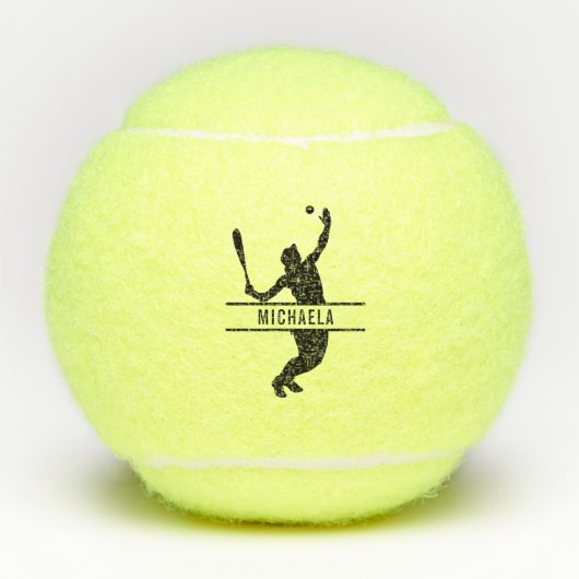 Gepersonaliseerde Tennisspeler met als aangepaste  Tennisballen (Voorkant)