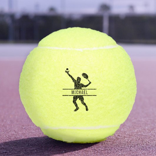 Gepersonaliseerde Tennisspeler met als aangepaste  Tennisballen