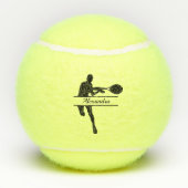 Gepersonaliseerde Tennisspeler met als aangepaste Tennisballen (Achterkant)