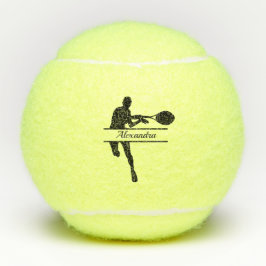 Gepersonaliseerde Tennisspeler met als aangepaste  Tennisballen
