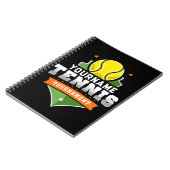 Gepersonaliseerde Tennisspeler NAAM Varsity Toerno Notitieboek (Linkerzijde)