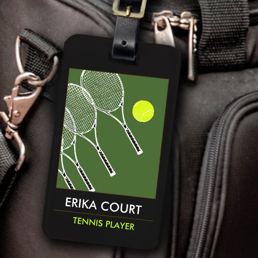 gepersonaliseerde tennist reis bagagelabel