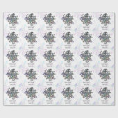 Gepersonaliseerde tentakels off line doodle octopu cadeaupapier (Vlak)