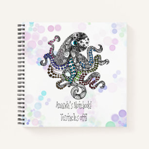 Gepersonaliseerde tentakels van de octopus doodle notitieboek