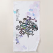 Gepersonaliseerde tentakels van lineaire floroctop strandlaken (Voorkant)