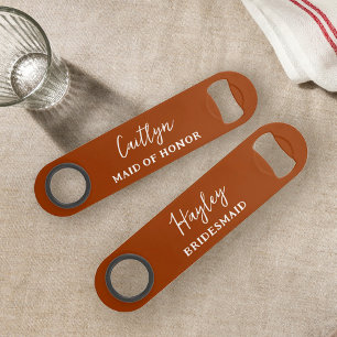 Gepersonaliseerde Terracotta Bridesmaid Gift Speed Flessenopener