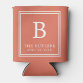 Gepersonaliseerde terracotta bruiloft Koelbox Blikjeskoeler (Voorkant)