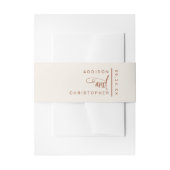 Gepersonaliseerde Terracotta Cream Script Wedding Uitnodigingen Wikkel (Voorkant Voorbeeld)