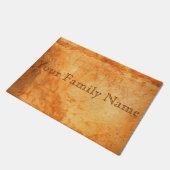 Gepersonaliseerde terracotta-gekleurde baksteenwan deurmat (Schuin)
