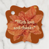 Gepersonaliseerde terracotta | rustieke bruiloft bedankjes labels (Voorkant)