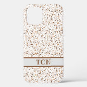 Gepersonaliseerde Terrazzo Brown, Beige and White Case-Mate iPhone Case (Achterkant)
