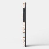 Gepersonaliseerde Terrazzo Bruin en Beige en Wit Case-Mate iPhone Case (Achterkant / Links)