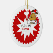 Gepersonaliseerde Terrier Dog Keepomwille Ornament (Rechts)