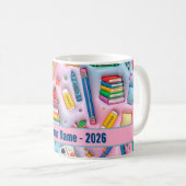 Gepersonaliseerde terug naar school 2026 koffiemok (Voorkant rechts)