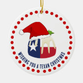 Gepersonaliseerde TEXAN KERSTPUDDING Keramisch Ornament (Voorkant)