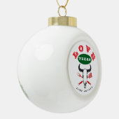 Gepersonaliseerde TEXAS BBQ, Aangepaste staat, Naa Keramische Bal Ornament (Links)