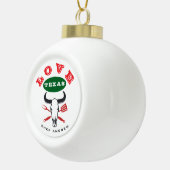 Gepersonaliseerde TEXAS BBQ, Aangepaste staat, Naa Keramische Bal Ornament (Rechts)