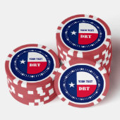 Gepersonaliseerde Texas State Flag op een Poker Chips (Opstapeling)