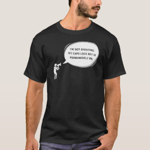 Gepersonaliseerde Text Stick Figuur Schreeuwen Man T-shirt