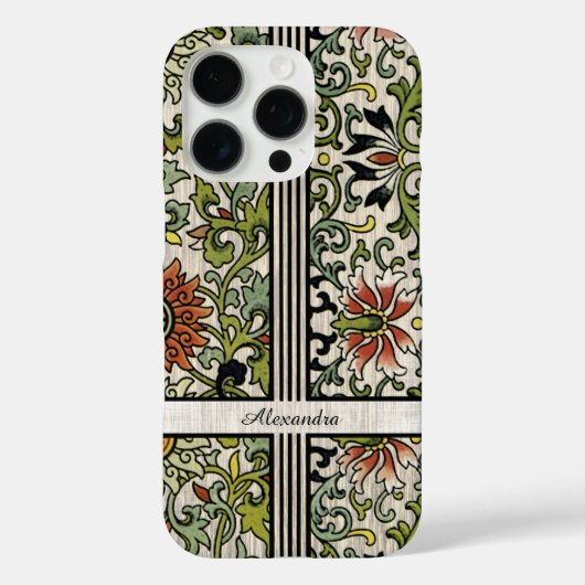 Gepersonaliseerde textuur achtergrond damast Case-Mate iPhone case (Achterkant)