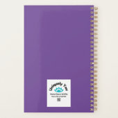 Gepersonaliseerde Thailand Koe met paarse bloemen Planner (Achterkant)