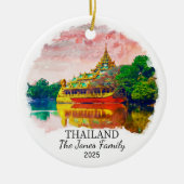 Gepersonaliseerde Thailand Ornament, Thailand Gift Keramisch Ornament (Voorkant)