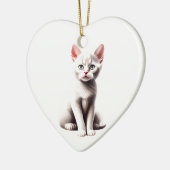 Gepersonaliseerde Thaise kat kitten Keramisch Ornament (Links)