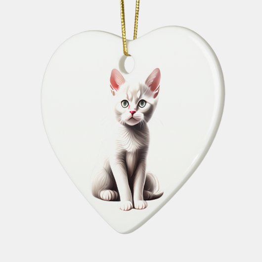 Gepersonaliseerde Thaise kat kitten Keramisch Ornament (Links)