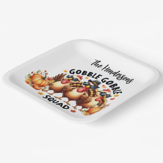 Gepersonaliseerde Thanksgiving Borden 9" Papieren Bordje (Gebogen)