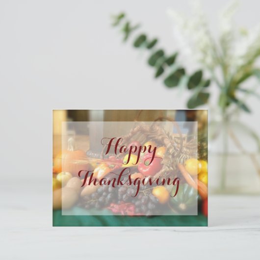 Gepersonaliseerde Thanksgiving Briefkaart (Staand voorkant)