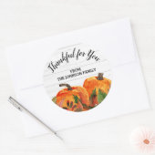 Gepersonaliseerde Thanksgiving Dankbaar voor jou Ronde Sticker (Envelop)